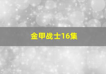 金甲战士16集