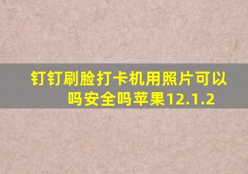 钉钉刷脸打卡机用照片可以吗安全吗苹果12.1.2