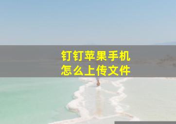 钉钉苹果手机怎么上传文件