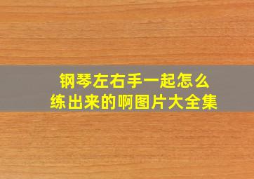 钢琴左右手一起怎么练出来的啊图片大全集