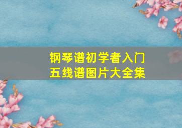 钢琴谱初学者入门五线谱图片大全集