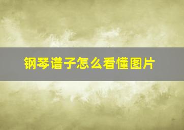 钢琴谱子怎么看懂图片