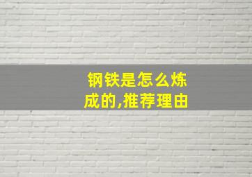 钢铁是怎么炼成的,推荐理由