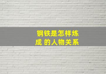 钢铁是怎样炼成 的人物关系