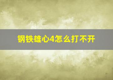 钢铁雄心4怎么打不开