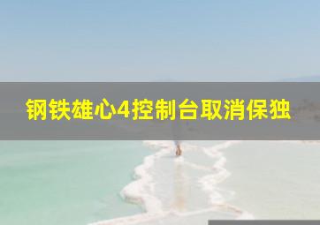 钢铁雄心4控制台取消保独