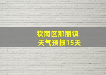 钦南区那丽镇天气预报15天