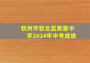 钦州市钦北区那蒙中学2024年中考成绩