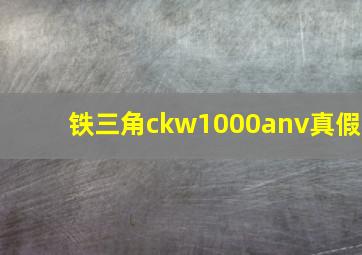 铁三角ckw1000anv真假