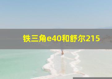 铁三角e40和舒尔215