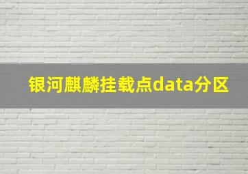 银河麒麟挂载点data分区