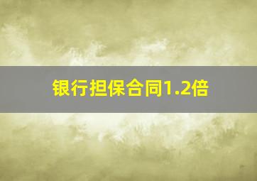 银行担保合同1.2倍