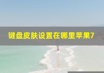 键盘皮肤设置在哪里苹果7