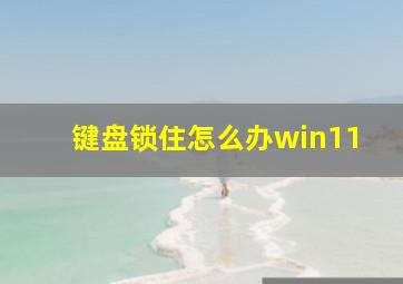 键盘锁住怎么办win11