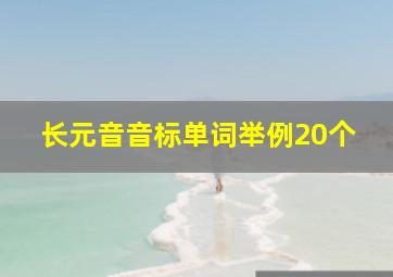 长元音音标单词举例20个