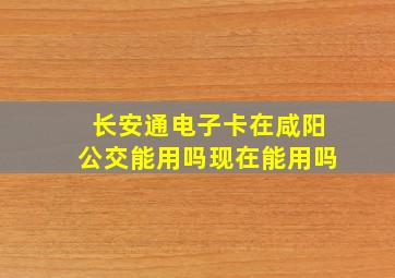 长安通电子卡在咸阳公交能用吗现在能用吗