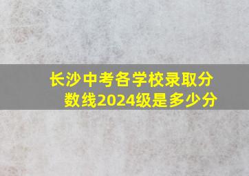 长沙中考各学校录取分数线2024级是多少分