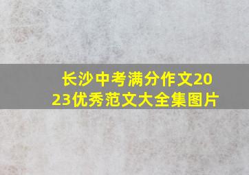 长沙中考满分作文2023优秀范文大全集图片