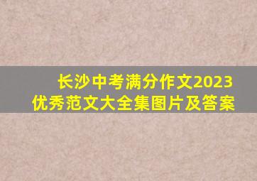 长沙中考满分作文2023优秀范文大全集图片及答案