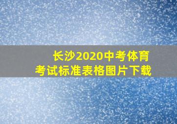 长沙2020中考体育考试标准表格图片下载