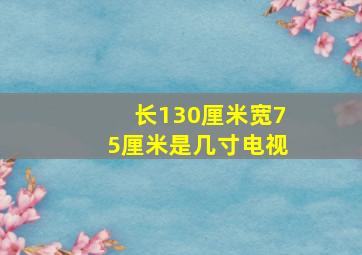 长130厘米宽75厘米是几寸电视