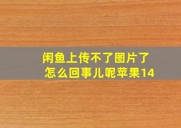 闲鱼上传不了图片了怎么回事儿呢苹果14