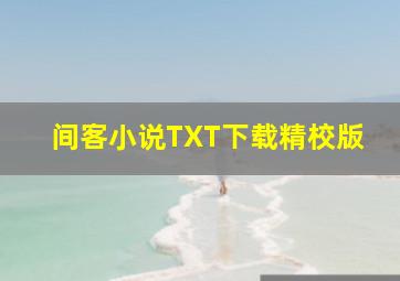 间客小说TXT下载精校版