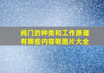 阀门的种类和工作原理有哪些内容呢图片大全