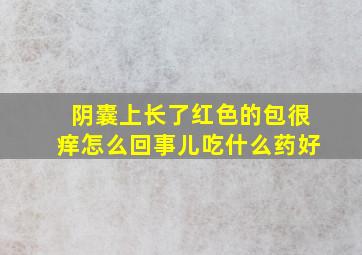 阴囊上长了红色的包很痒怎么回事儿吃什么药好