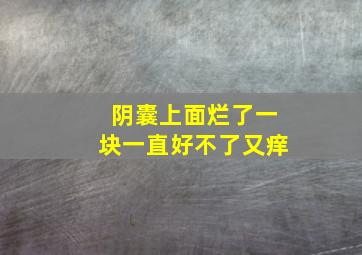 阴囊上面烂了一块一直好不了又痒