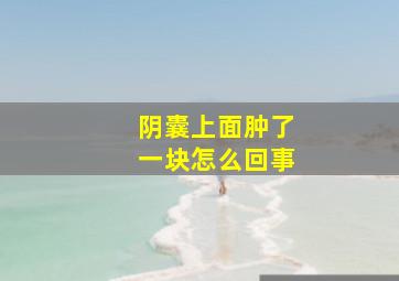 阴囊上面肿了一块怎么回事