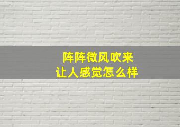 阵阵微风吹来让人感觉怎么样