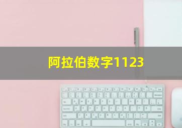 阿拉伯数字1123