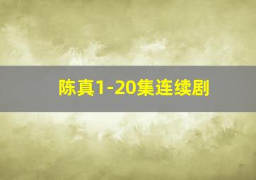 陈真1-20集连续剧