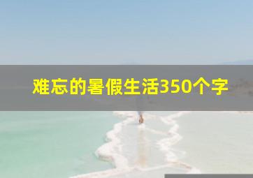 难忘的暑假生活350个字