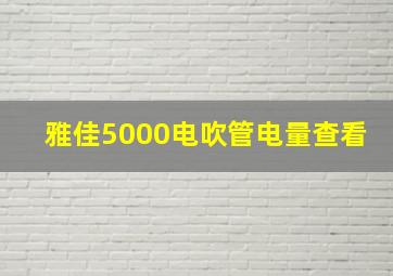 雅佳5000电吹管电量查看