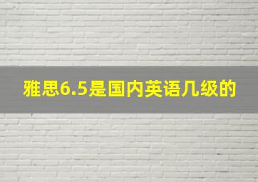 雅思6.5是国内英语几级的