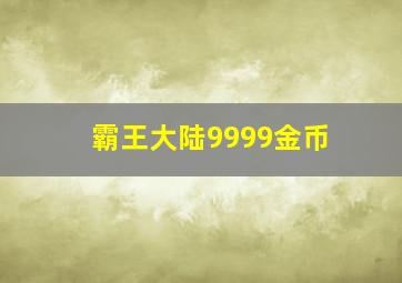 霸王大陆9999金币