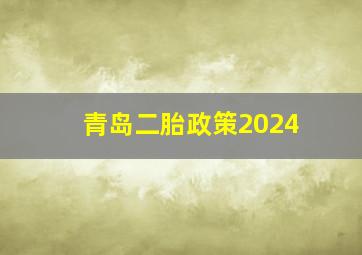 青岛二胎政策2024