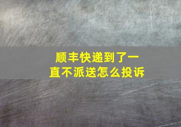 顺丰快递到了一直不派送怎么投诉