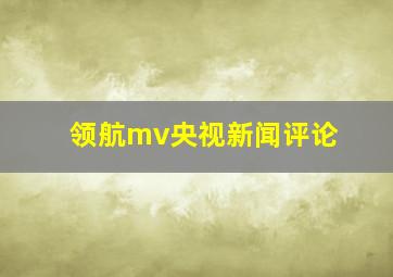 领航mv央视新闻评论