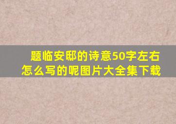 题临安邸的诗意50字左右怎么写的呢图片大全集下载