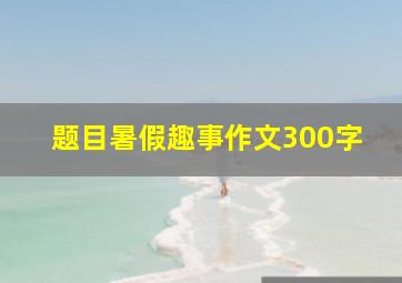 题目暑假趣事作文300字