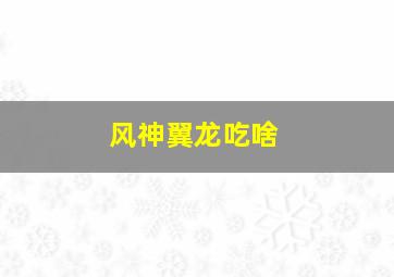 风神翼龙吃啥