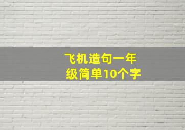 飞机造句一年级简单10个字