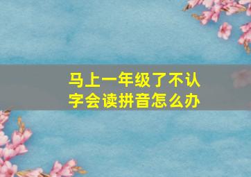 马上一年级了不认字会读拼音怎么办