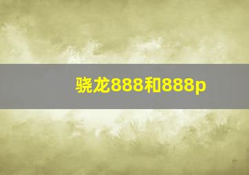 骁龙888和888p