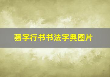 骚字行书书法字典图片