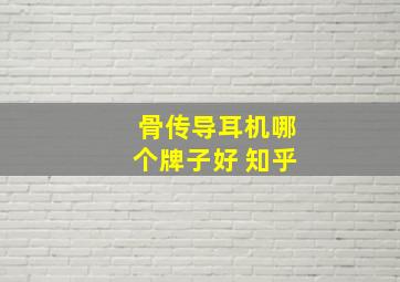 骨传导耳机哪个牌子好 知乎