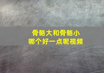 骨骼大和骨骼小哪个好一点呢视频